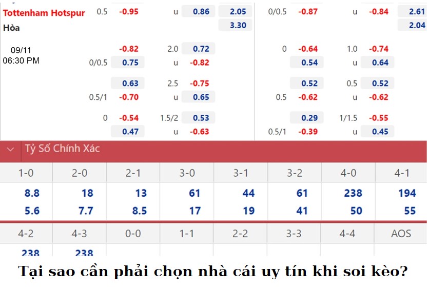 Hướng Dẫn Xem Tỷ Lệ Kèo Nhà Cái 